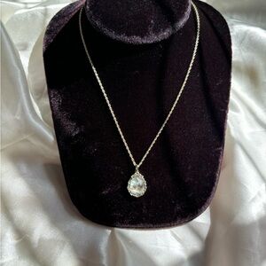 Kendra Scott Kiri Gold Toned Abalone Shell Tear Drop Necklace